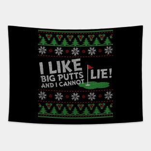 Golf Ugly Christmas Tapestry