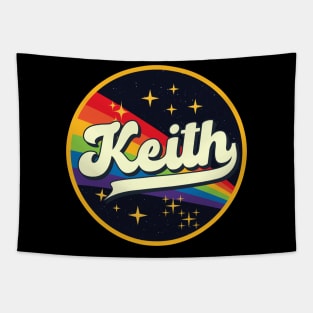 Keith // Rainbow In Space Vintage Style Tapestry