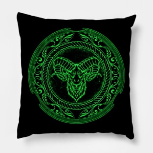 Viking Celtic Ram Aries Zodiac Pillow