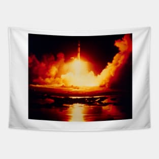 Night launch of Apollo 17 (S375/0043) Tapestry