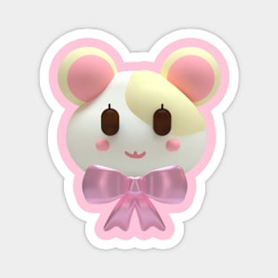 Hamster Friend with Bow Magnet