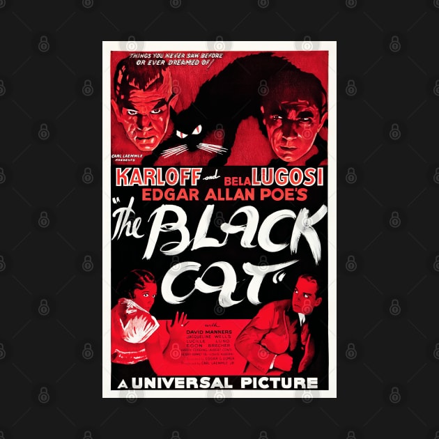 1934's The Black Cat Restored Movie Poster by vintageposterco