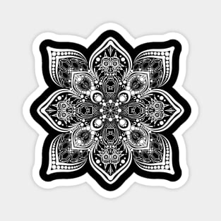 White Zelda mandala Magnet