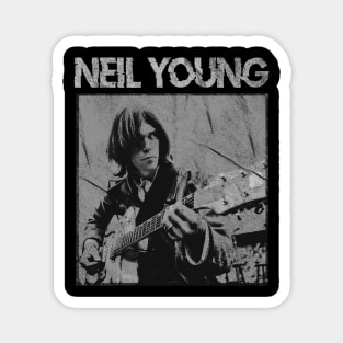 Neil Young Black - Vintage Magnet