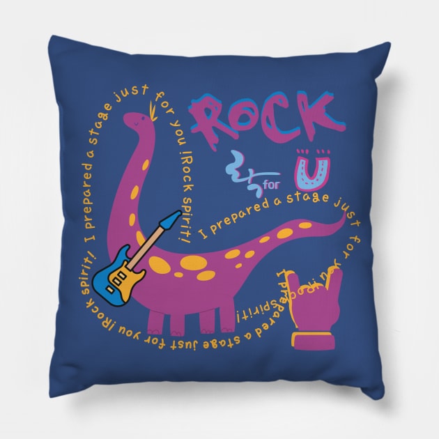 rock spirit, dinosaur Pillow by zzzozzo