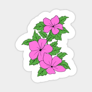 Pink Cherry Blossom Hand Drawn Gardening Gift Magnet