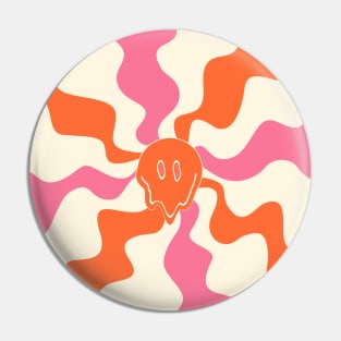 Smile Melt - Pink, Orange and Cream Pin