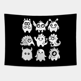 Group of Funny Monsters Tapestry