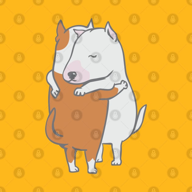 Bull Terrier Hugs by huebucket