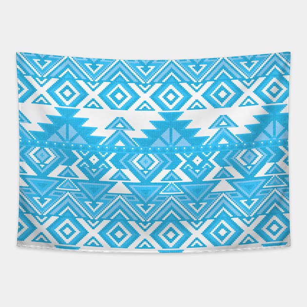 Ethnic blue ornament #2 Tapestry by GreekTavern