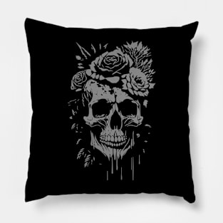 goth rock skull design Pillow