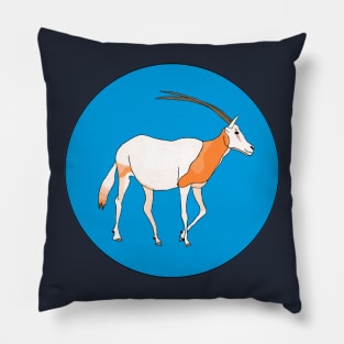 Scimitar-Horned Oryx Pillow