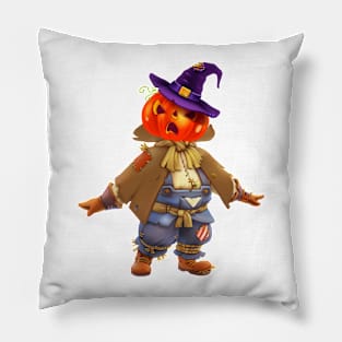 halloween sary evil pumpkin funny pumpkin head Pillow