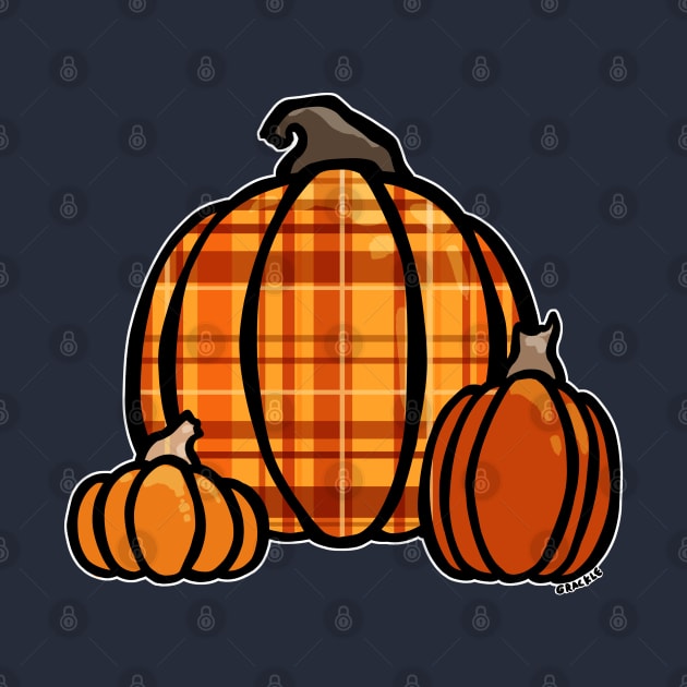 Warm Plaid Pumpkin by Jan Grackle