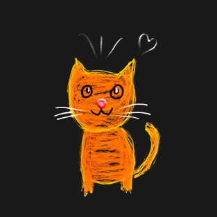 Crayon Kitten #6 T-Shirt