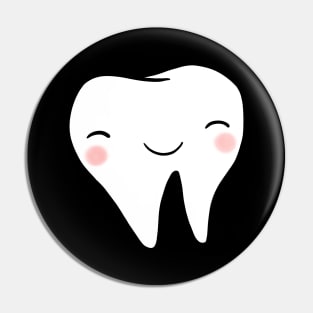 Happy Tooth (Black) Pin