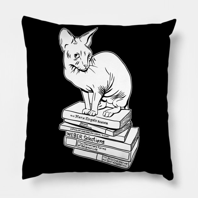 Marxist Cat Pillow by TriciaRobinsonIllustration