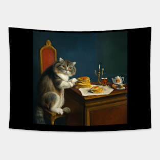 Pancake fluff cat Tapestry