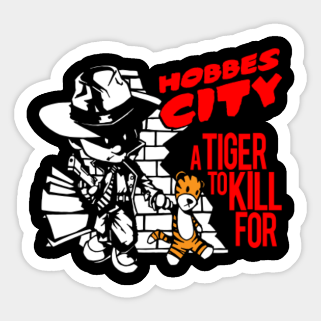 Hobbes City - Calvin And Hobbes - Sticker