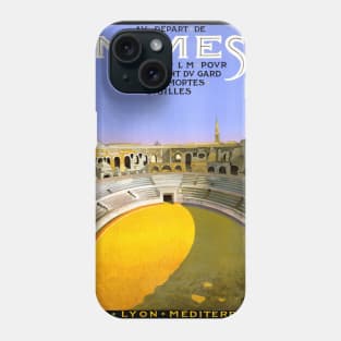 Vintage Travel Poster Nimes France Phone Case