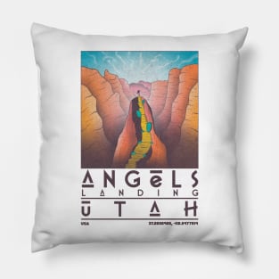 Angels landing, Utah, USA Pillow