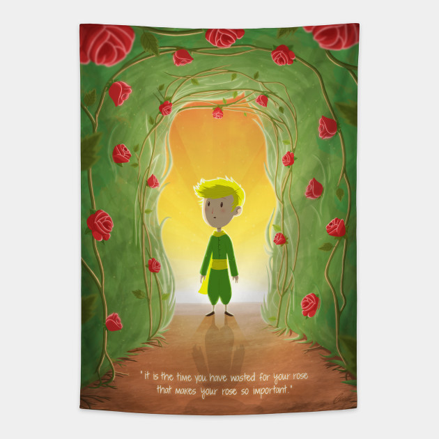 The little prince and the roses. The Little Prince Tapestry TeePublic
