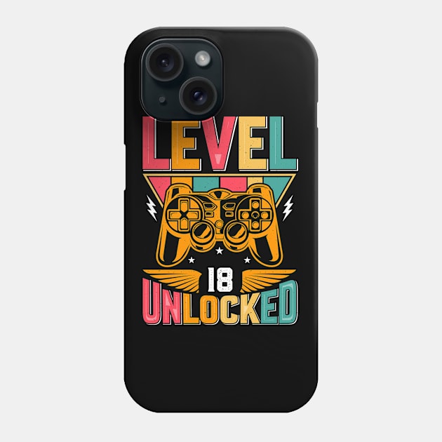 Level 18 Unlocked Awesome Since 2005 Funny Gamer Birthday Phone Case by mo designs 95