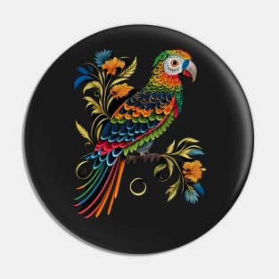 Colorful parrot Pin