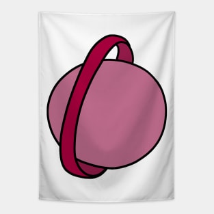 Pink Ringed Planet Tapestry