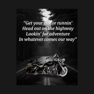 Motorcycle on the Highway T-Shirt