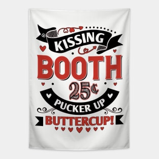 Kissing Booth 25 cents Pucker Up Buttercup Tapestry