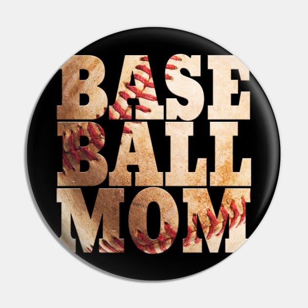 Baseball Mom baseball laces design Pin by TeeCreations
