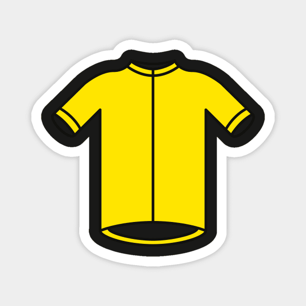 Yellow Leaders Cycling Jersey Pattern Magnet by Radradrad