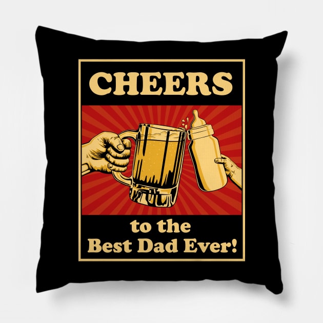 Happy Fathers Day Pillow by Sachpica