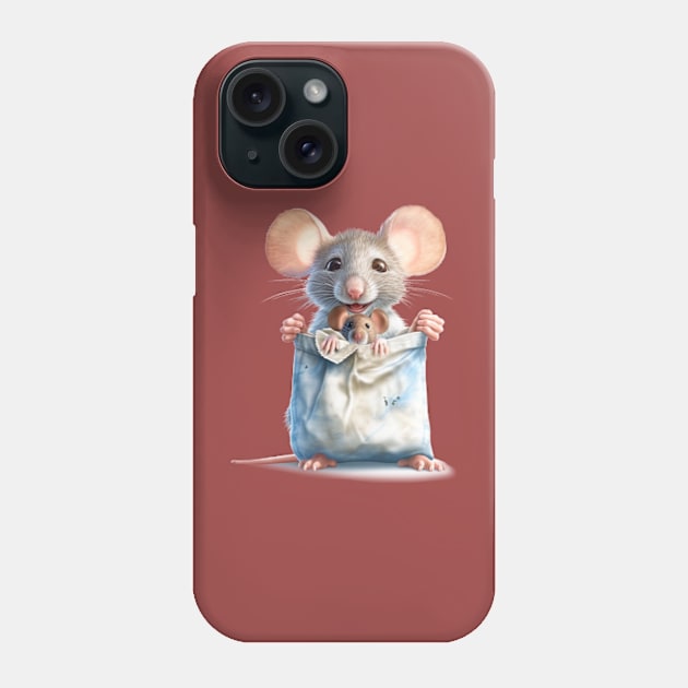 Little mouse with its cub Phone Case by enyeniarts