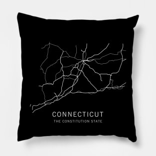 Connecticut State Road Map Pillow