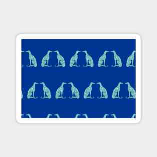 Double Greyhounds - Bold Blue/Green Magnet