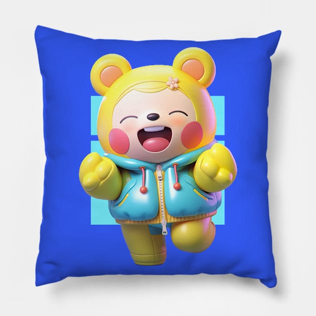 AKBLM - KUMA WANTS TO HUG YOU 💕 | CUTE 3D ANIME BEAR MASCOT Pillow by AKBLM