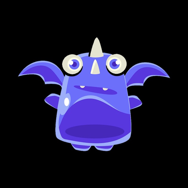 BABY CUTE DRAGON BLUE by fordartdenim