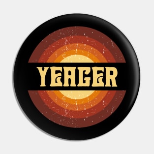 Vintage Proud Name Yeager Birthday Gifts Circle Pin