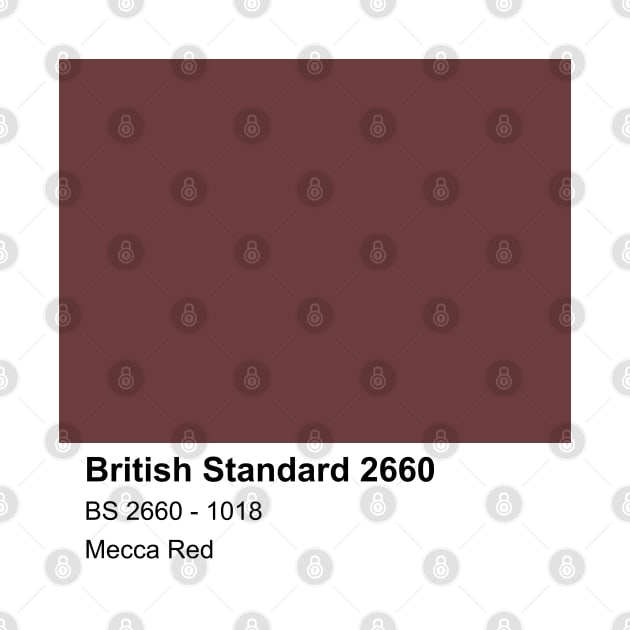 Mecca Red British Standard 1018 Colour Swatch by mwcannon