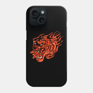 Tribal angry tiger head Phone Case