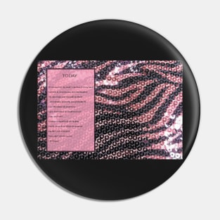 Photographic Image of Pink Zebra Sequins Pin