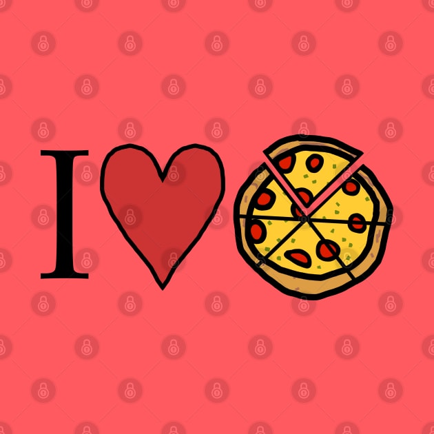 I Love Sliced Pizza on Pi Day by ellenhenryart