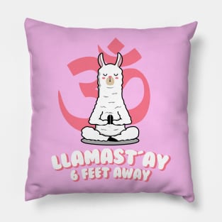 llamastay 6 feet away Pillow