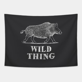 Wild Thing - Boar - Woodcut Style Tapestry
