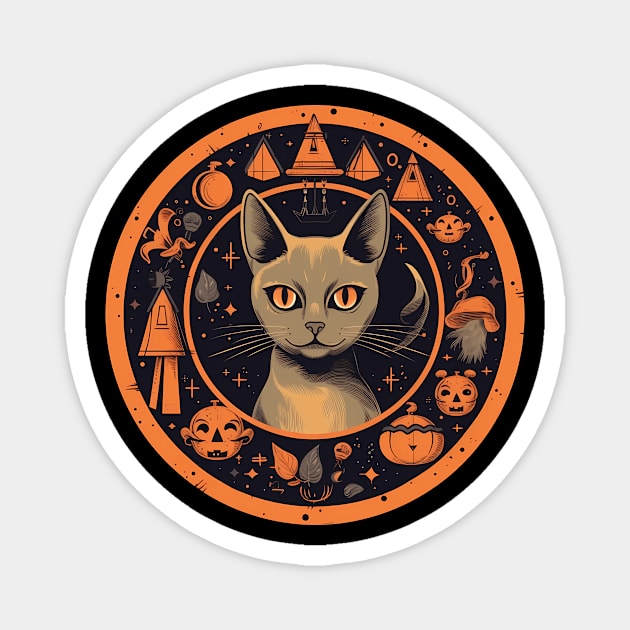 Abyssinian Cat Halloween, Cat Lover Magnet by logiamerch