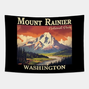 Mount Rainier National Park Vintage Tapestry