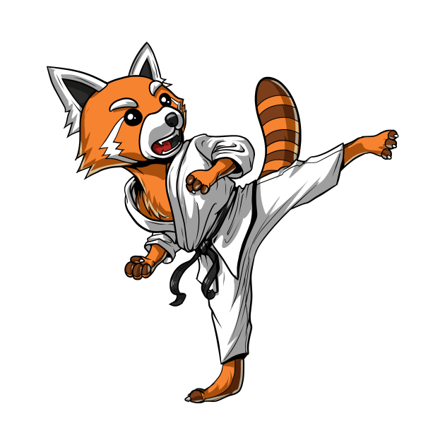 Red Panda Bear Karate by underheaven