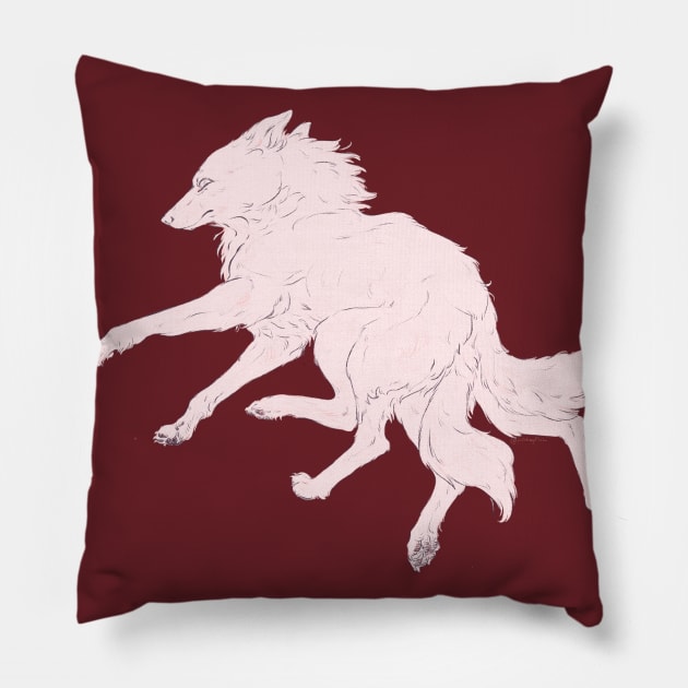 Wolf Pillow by EricaFeldArt